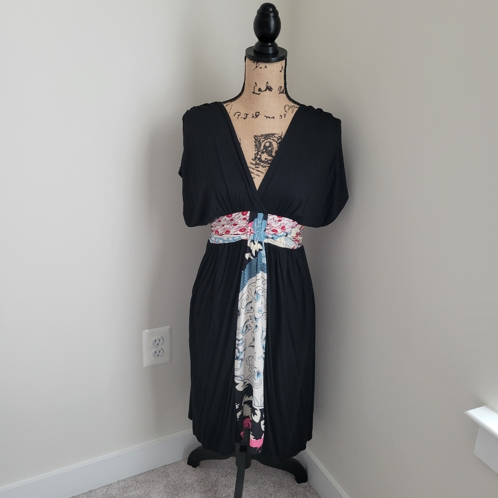 Single Flutter Satin Tie Dress